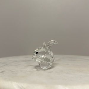 Vintage Swarovski Squirrel w/Nut Crystal Figurine